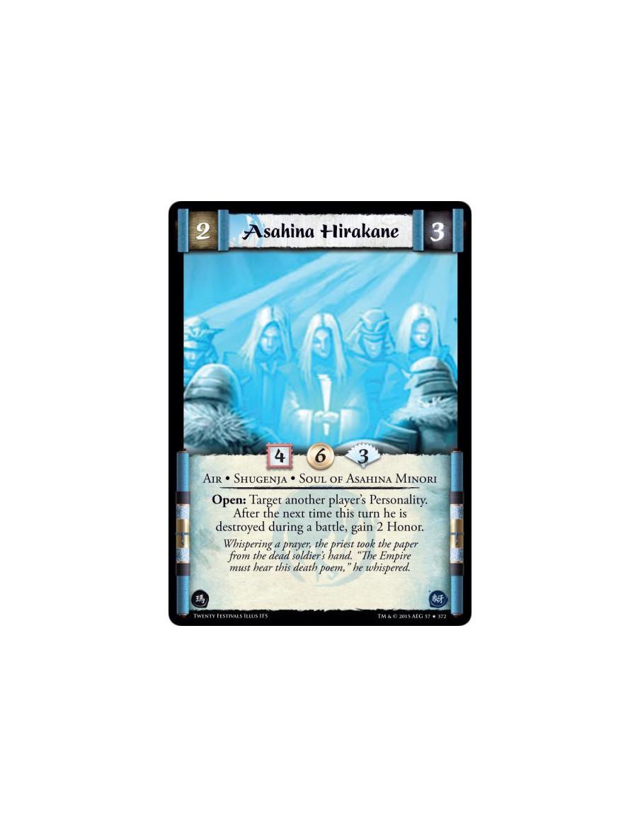 Asahina Hirakane FOIL  - Air • Soul of Asahina Minori • Shugenja    (Shugenja may attach and cast Spells.)Open: Target another p