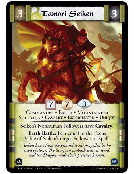 Tamori Seiken Exp  - Commander • Earth • Mountaineer • Cavalry • Experienced • Shugenja • Unique     Seiken's Nonhuman Followers