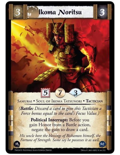 Ikoma Noritsu FOIL  - Samurai • Soul of Ikoma Tatsunori • Tactician      (Battle: Discard a card to give this Tactician a Force 