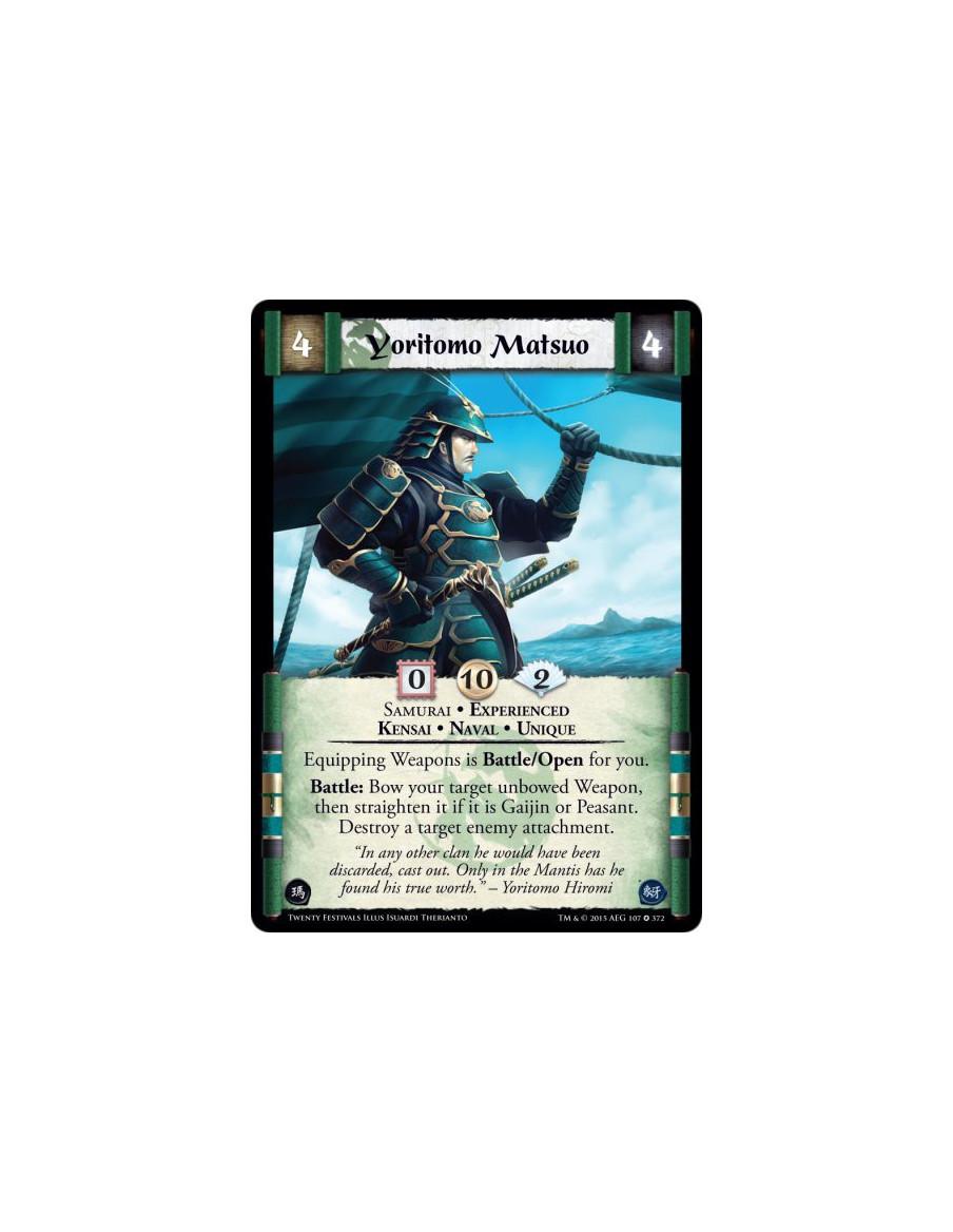 Yoritomo Matsuo Exp  - Samurai • Experienced • Kensai • Naval • Unique    Equipping Weapons is Battle/Open for you.Battle: Bow y