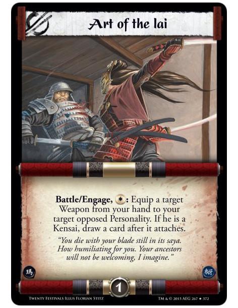Art of the Iai FOIL  - Battle/Engage, : Equip a target Weapon from your hand to your target opposed Personality. If he is a Kens