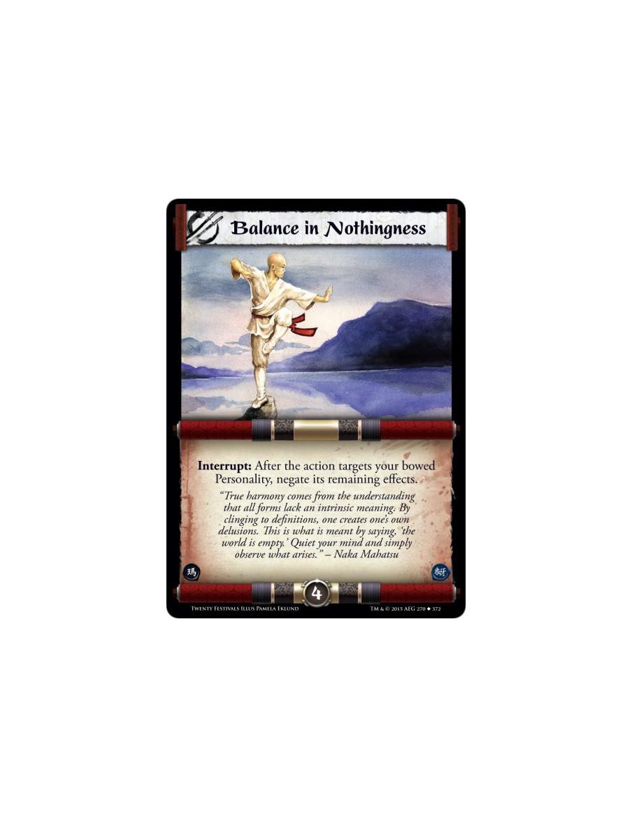 Balance in Nothingness  - Interrupt: After the action targets your bowed Personality, negate its remaining effects.