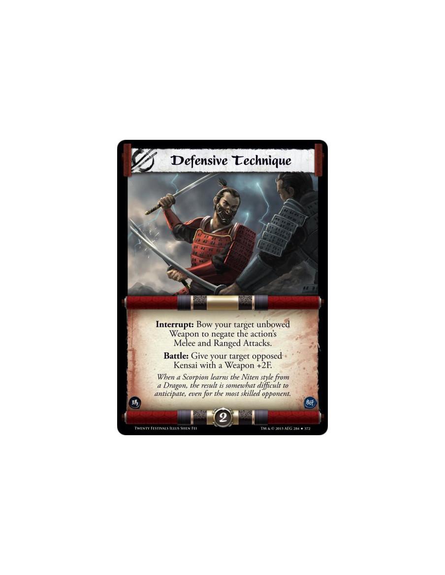 Defensive Technique FOIL  - Interrupt: Bow your target unbowed Weapon to negate the action's Melee and Ranged Attacks. Battle: G