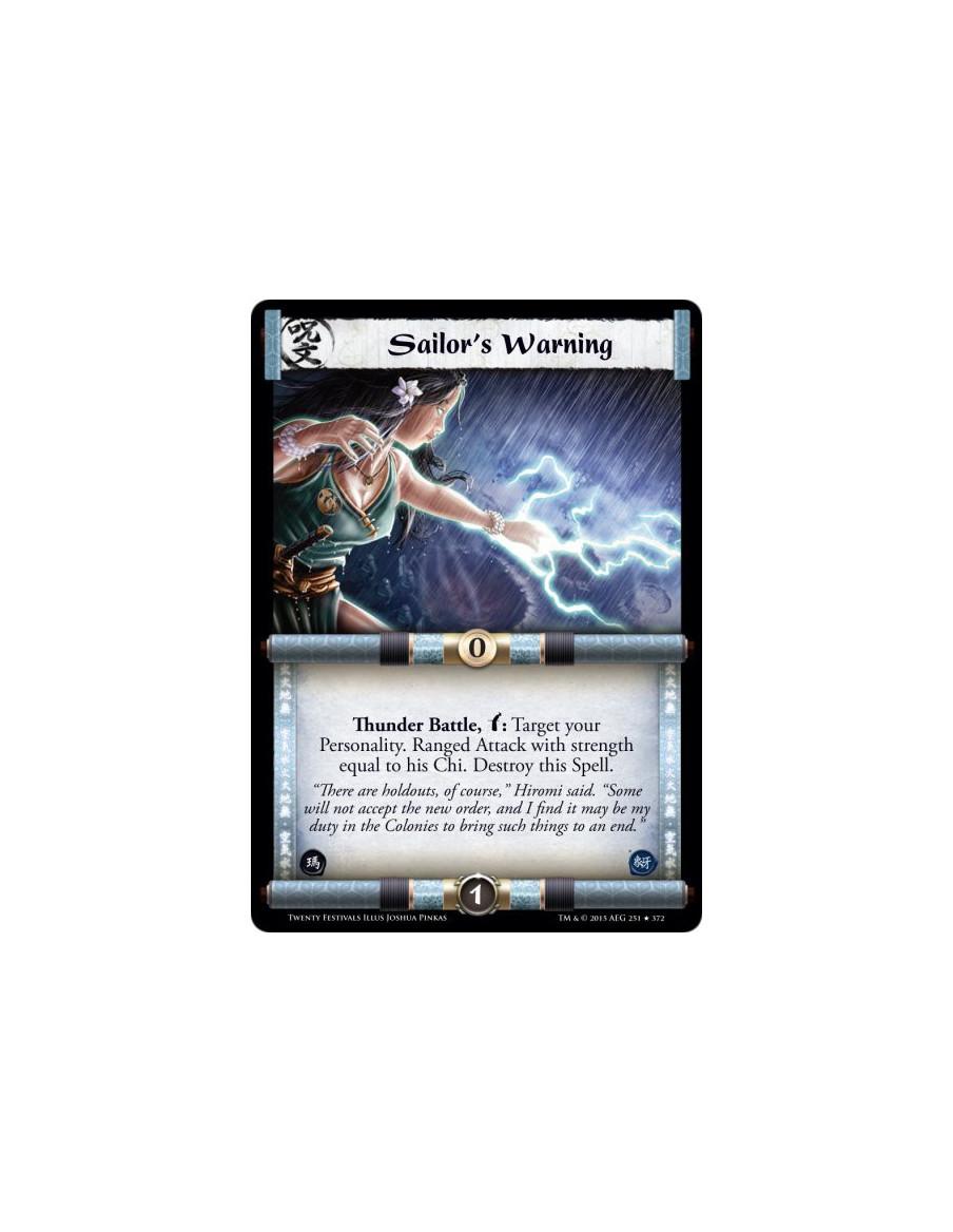 Sailor's Warning FOIL  -                     Thunder Battle, w: Target your Personality. Ranged Attack with strength equal to hi