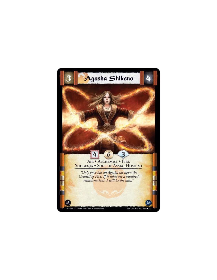 Agasha Shikeno  - Air • Alchemist • Fire • Shugenja • Soul of Asako Hoshimi(Shugenja may attach and cast Spells.)
