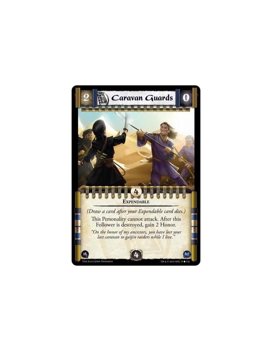 Caravan Guards  - Expendable(Draw a card after your Expendable card dies.)This Personality cannot attack. After this Follower is