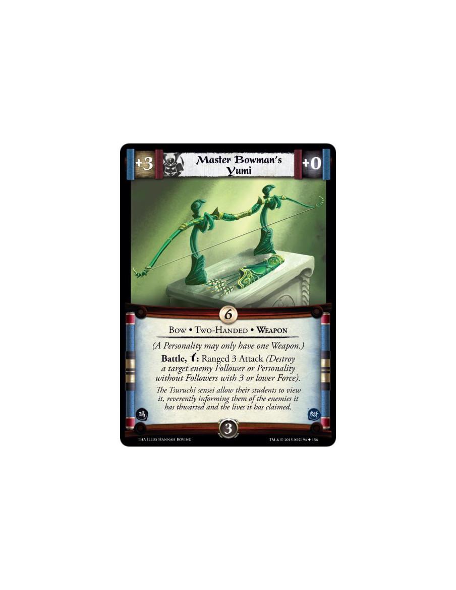 Master Bowman's Yumi  - Bow • Two-Handed • Weapon      (A Personality may only have one Weapon.) Battle, w: Ranged 3 Attack (Des