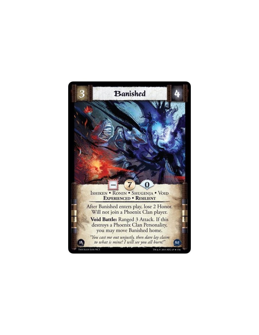 Banished Exp FOIL  - Ishiken • Ronin • Shugenja • Void • Experienced • Resilient        After Banished enters play, lose 2 Honor