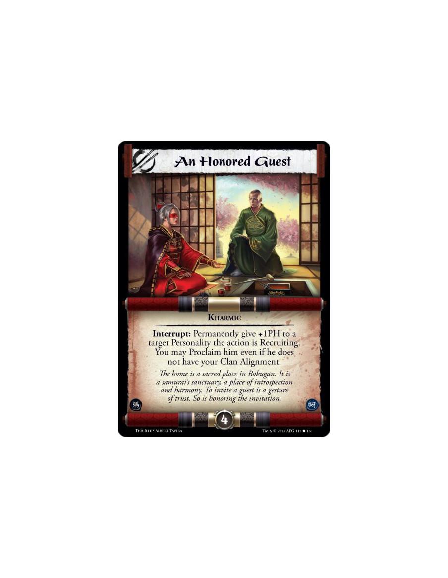 An Honored Guest  - Kharmic            Interrupt: Permanently give +1PH to a target Personality the action is Recruiting. You ma