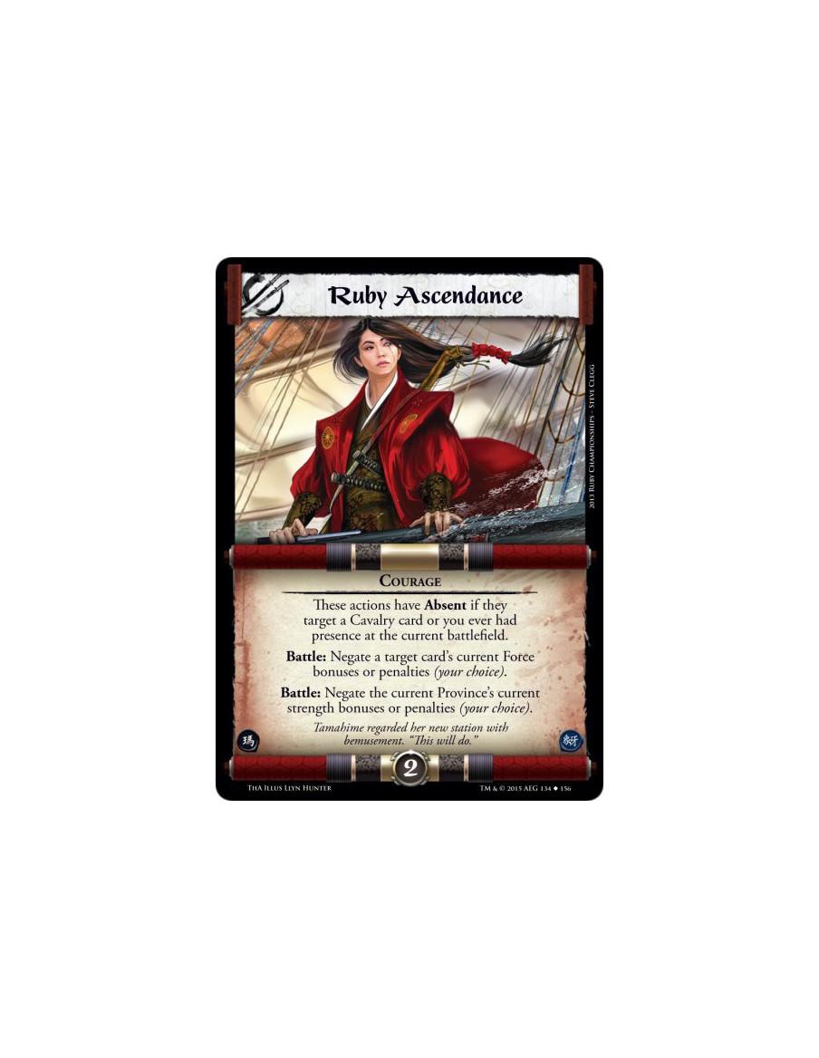 Ruby Ascendance  - Courage              These actions have Absent if they target a Cavalry card or you ever had presence at the 
