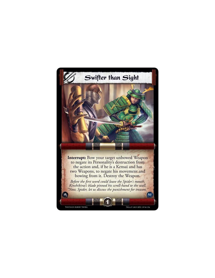 Swifter than Sight  -               Interrupt: Bow your target unbowed Weapon to negate its Personality's destruction from the a