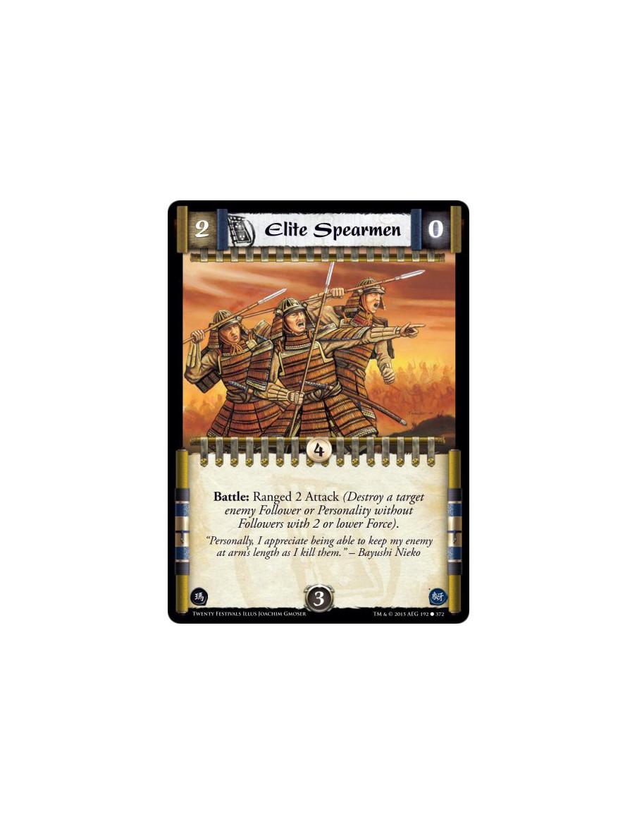 Elite Spearmen FOIL  - Battle: Ranged 2 Attack (Destroy a target enemy Follower or Personality without Followers with 2 or lower