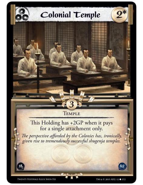 Colonial Temple FOIL  - TempleThis Holding has +2GP when it pays for a single attachment only.