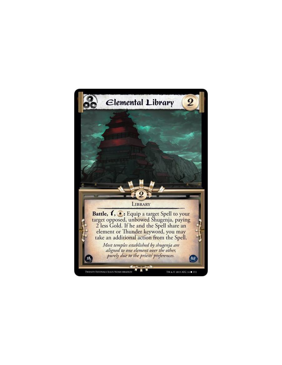 Elemental Library FOIL  - Fortification • KharmicBattle, w, :g*:: Equip a target Spell to your target opposed, unbowed Shugenja,