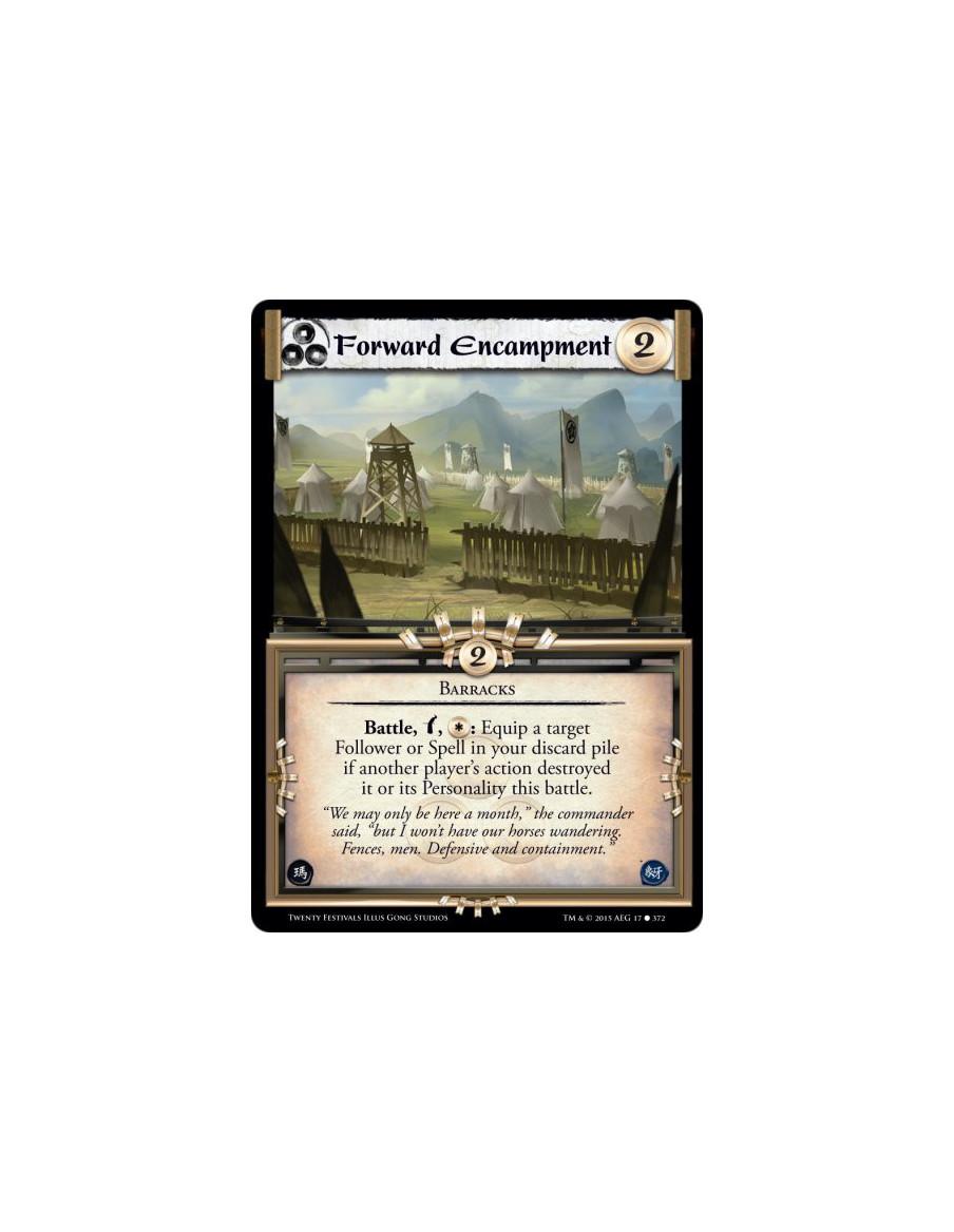 Forward Encampment FOIL  - BarracksBattle, w, *:: Equip a target Follower or Spell in your discard pile if another player's acti
