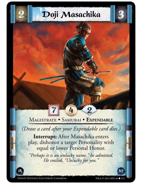 Doji Masachika FOIL  - Magistrate • Samurai • Expendable  (Draw a card after your Expendable card dies.)Interrupt: After Masachi