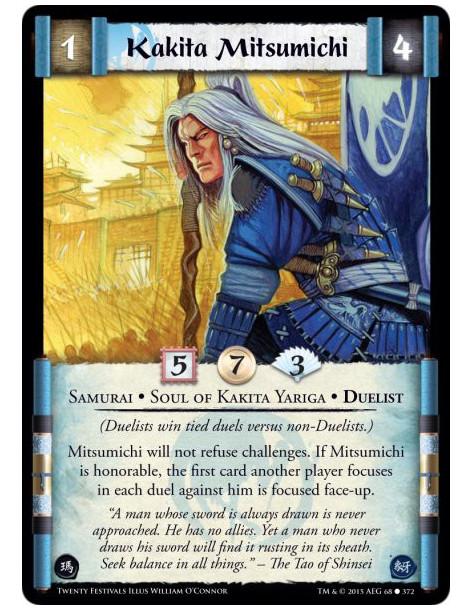 Kakita Mitsumichi FOIL  - Duelist • Samurai • Soul of Kakita Yariga  (Duelists win tied duels versus non-Duelists.) Mitsumichi w