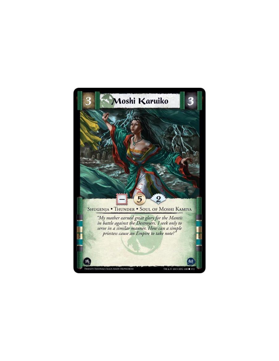 Moshi Karuiko FOIL  - Shugenja • Soul of Moshi Kamiya • Thunder  (Shugenja may attach and cast Spells.)