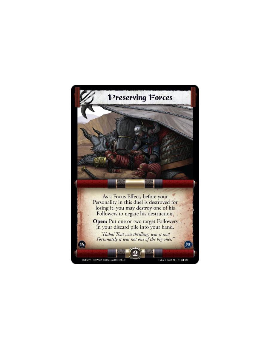 Preserving Forces FOIL  -   As a Focus Effect, before your Personality in this duel is destroyed for losing it, you may destroy 