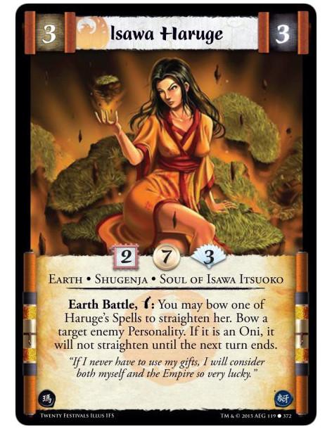 Isawa Haruge FOIL  - Earth • Shugenja • Soul of Isawa ItsuokoAir Open, w: Target a Phoenix Clan Personality in your discard pile