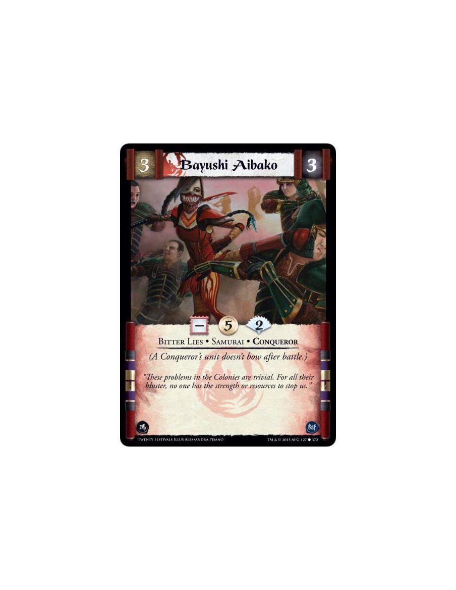 Bayushi Aibako FOIL  - Samurai • Conqueror • Bitter Lies(A Conqueror's unit doesn't bow after battle.)