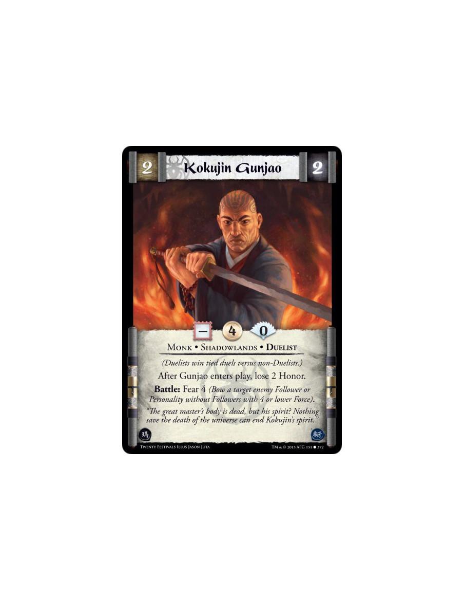 Kokujin Gunjao FOIL  - Monk • Shadowlands • Duelist (Duelists win tied duels versus non-Duelists.)After Gunjao enters play, lose