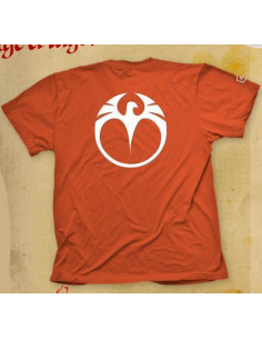 Camiseta Clan Fénix Mon. Leyenda de los Cinco Anillos  - Camiseta 100% algodón del Clan Fénix, con mon por delante Glow in the D