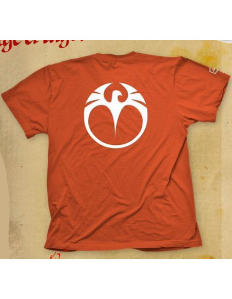 Camiseta Clan Fénix Mon. Leyenda de los Cinco Anillos  - Camiseta 100% algodón del Clan Fénix, con mon por delante Glow in the D