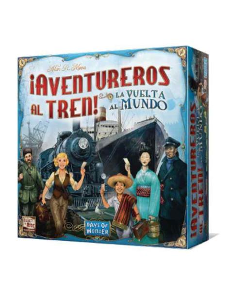¡Aventureros al Tren! La Vuelta al Mundo  - CONTENIDO

1 tablero de juego de doble cara (Mundo / Grandes lagos), 165 piezas de T