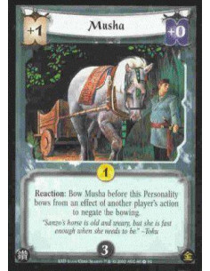 Musha  - Reaction: Bow Musha before this Personality bows from an effect of another player's action to negate the bowing.