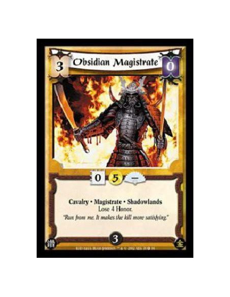 Obsidian Magistrate  - Cavalry. Magistrate. Shadowlands Lose 4 Honor.