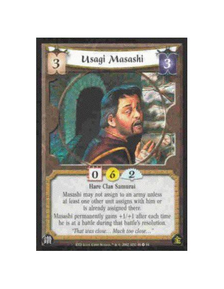 Usagi Masashi (Signed by Chris Seaman)  - Hare Clan Samurai Masashi may not assign to an army unless at least one other unit ass