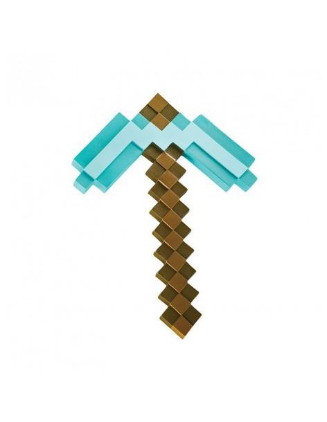 Pico de Diamante. Minecraft  - 0Réplica de plástico del videojuego `Minecraft´, dimensiones aprox. 40 x 29 cm. Licencia oficial.