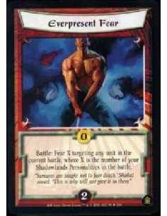 Everpresent Fear  - Battle: Fear X targeting any unit in the current battle, where X is the number of your Shadowlands Personali