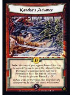 Kaneka's Advance  - Battle: If there are one or more opposing units, move one of your Personalities from this battle to a differ