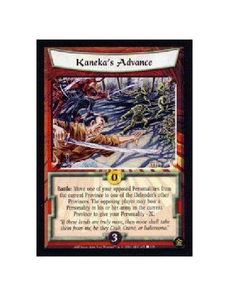 Kaneka's Advance  - Battle: If there are one or more opposing units, move one of your Personalities from this battle to a differ
