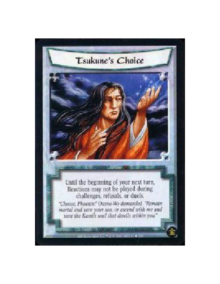 Tsukune's Choice  - Until the beginning of your next turn, Reactions may not be played during challenges, refusals, or duels.