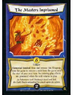 The Masters Imprisioned  - Unique Elemental Limited: Bow and remove this Shugenja from the game to remove a unit from the game u