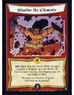 Shatter the Elements  - Kiho Open: Bow one of your Monks to target a number of Shugenja up to the Monk's Chi. Until the end of t