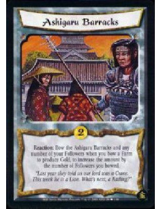 Ashigaru Barracks  - Imperial Retainer Reaction: Bow the Ashigaru Barracks and any number of your Followers when you bow a Farm 