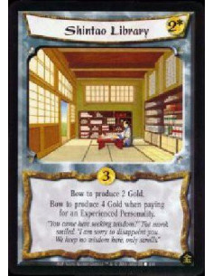 Shintao Library  - Bow to produce 2 Gold. Bow to produce 4 Gold when paying for an Experienced Personality.