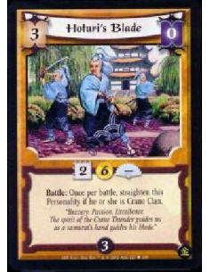 Hoturi's Blade  - Battle: Once per battle straighten this Personality if he or she is Crane Clan.