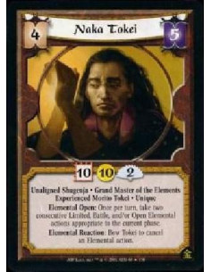 Naka Tokei Exp FOIL  - Unaligned Shugenja * Grand Master of the Elements * Experienced Morito Tokei * Unique Elemental Open: Onc