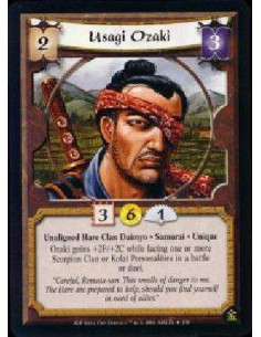 Usagi Ozaki FOIL  - Unaligned Hare Clan Daimyo * Samurai * Unique Ozaki gains +2F/+2C while facing one or more Scorpion Clan or 