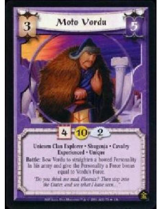 Moto Vordu Exp FOIL  - Unicorn Clan Explorer * Shugenja * Cavalry * Experienced * Unique Battle: Bow Vordu to straighten a bowed