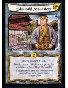 Shinmaki Monastery  - Bow Shinmaki Monastery to produce 2 Gold. Bow Shinmaki Monastery to produce 3 Gold when paying for a Retai