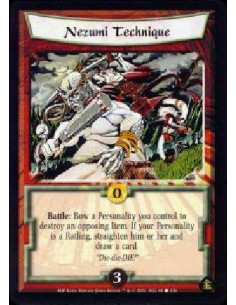 Nezumi Technique  - Battle: Bow one of your Personalities in the current battle to destroy an opposing Item. If your Personality