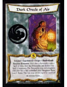 Dark Oracle of Air Exp FOIL  - Shadowlands Retainer. Unique Elemental Reaction: Bow to redirect a spell effect to any other lega