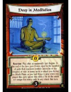 Deep In Meditation  - Reaction: Play after an opponent's turn begins. At the end of the turn, gain Honor equal to the number of 