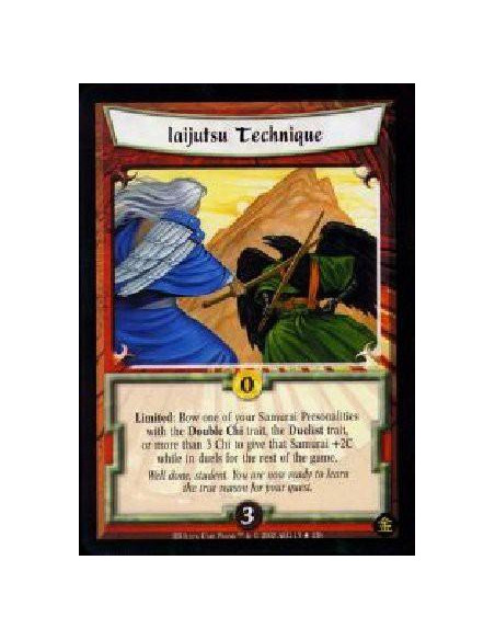 Iaijutsu Technique  - Limited: Bow one of your Samurai Personalities with the Double Chi trait, the Duelist trait, or more than 